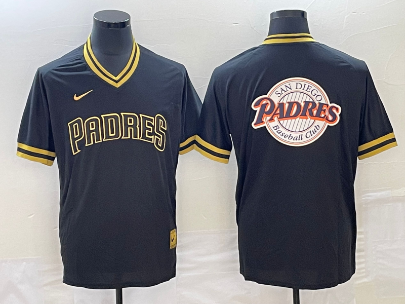 Men's San Diego Padres Black Cooperstown Collection Player Jersey1 baseball jersey product view 1