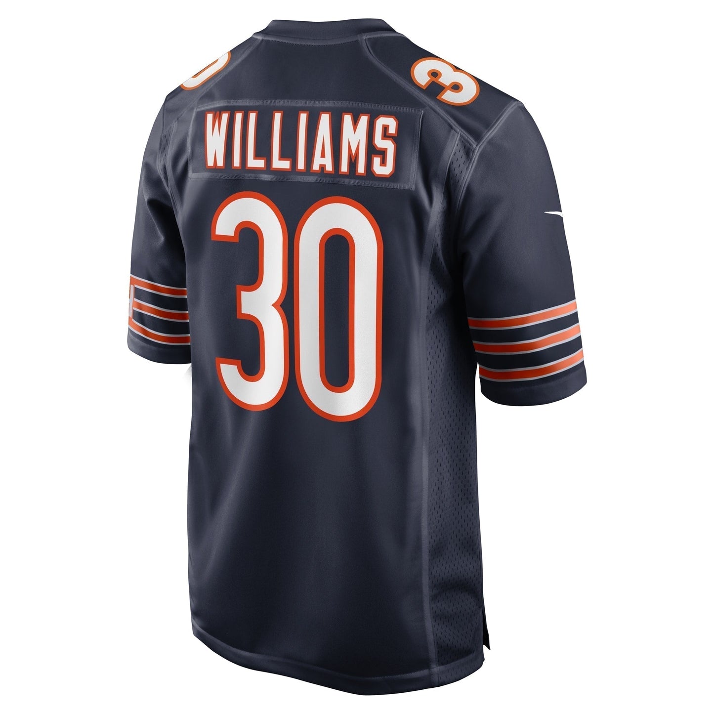 Joejuan Williams Chicago Bears Game Jersey - Navy football jersey product view 3