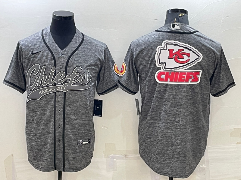 Men's Kansas City Chiefs Grey Game Jersey1 football jersey product view 1