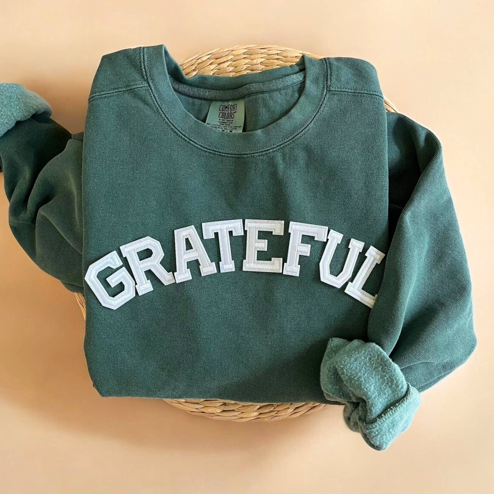 Comfort Colors Grateful Sweatshirt, Thanksgiving Sweater Unisex T-shirt, Sweatshirt, Hoodie, Long Sleeve Tee - T-Shirt, Sweatshirt, Hoodie