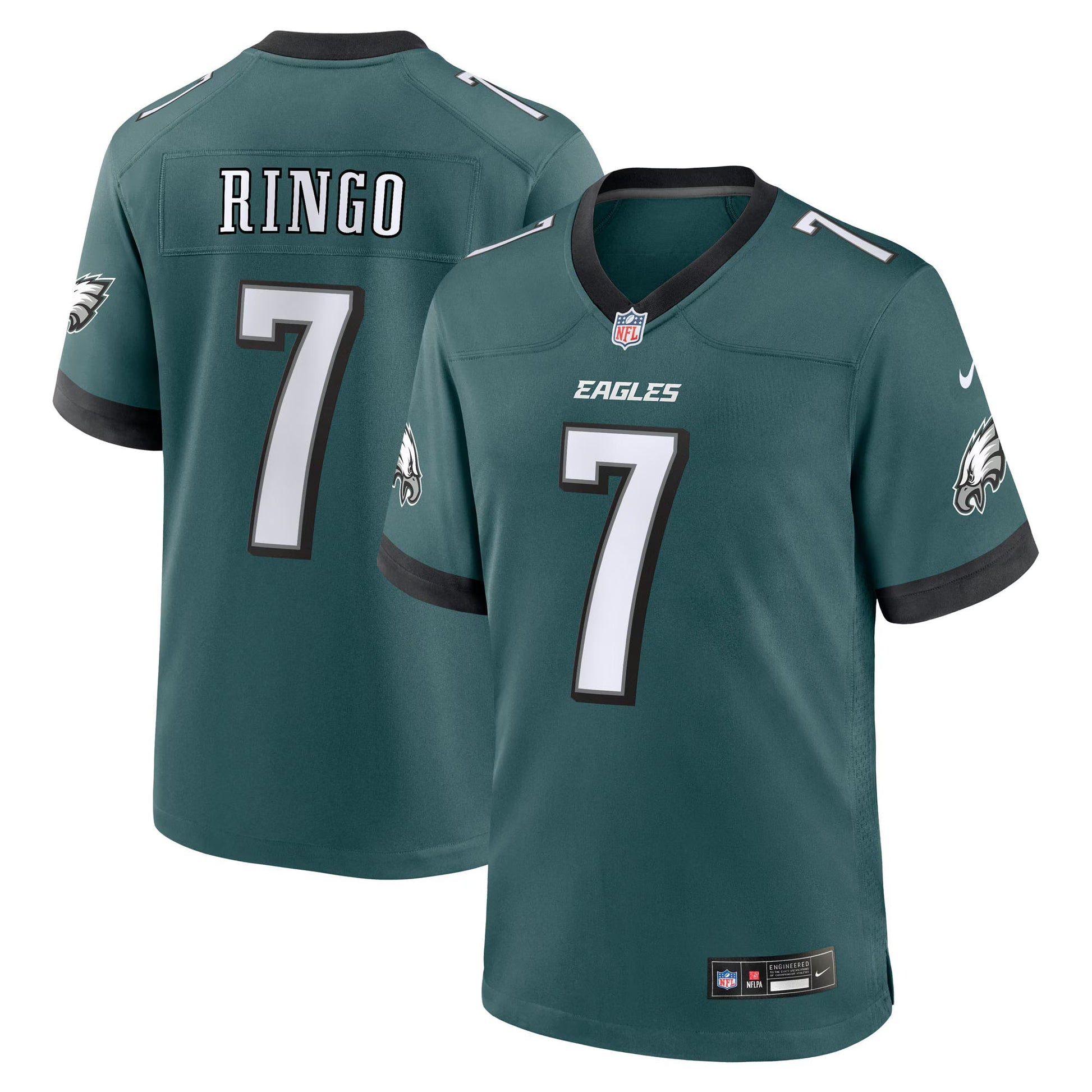 Philadelphia Eagles Kelee Ringo Midnight Green Team Game Jersey football jersey product view 1