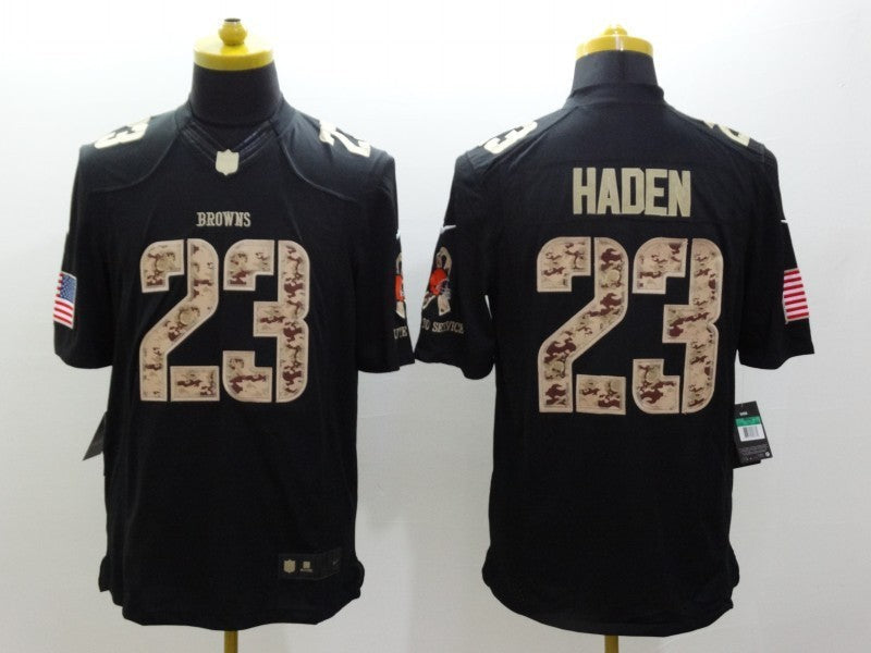 Men's Cleveland Browns Joe Haden #23 Black Player Game Jersey1 football jersey product view 1