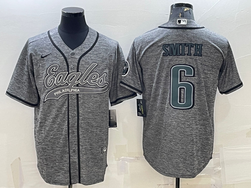 Men's Philadelphia Eagles DeVonta Smith #6 Gray Player Jersey1 Joint Edition football jersey product view 1