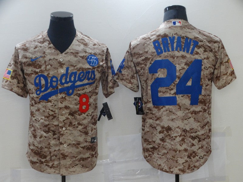 Men's Los Angeles Dodgers Kris Bryant -24 Camouflage Replica Baseball Jersey baseball jersey product view 1