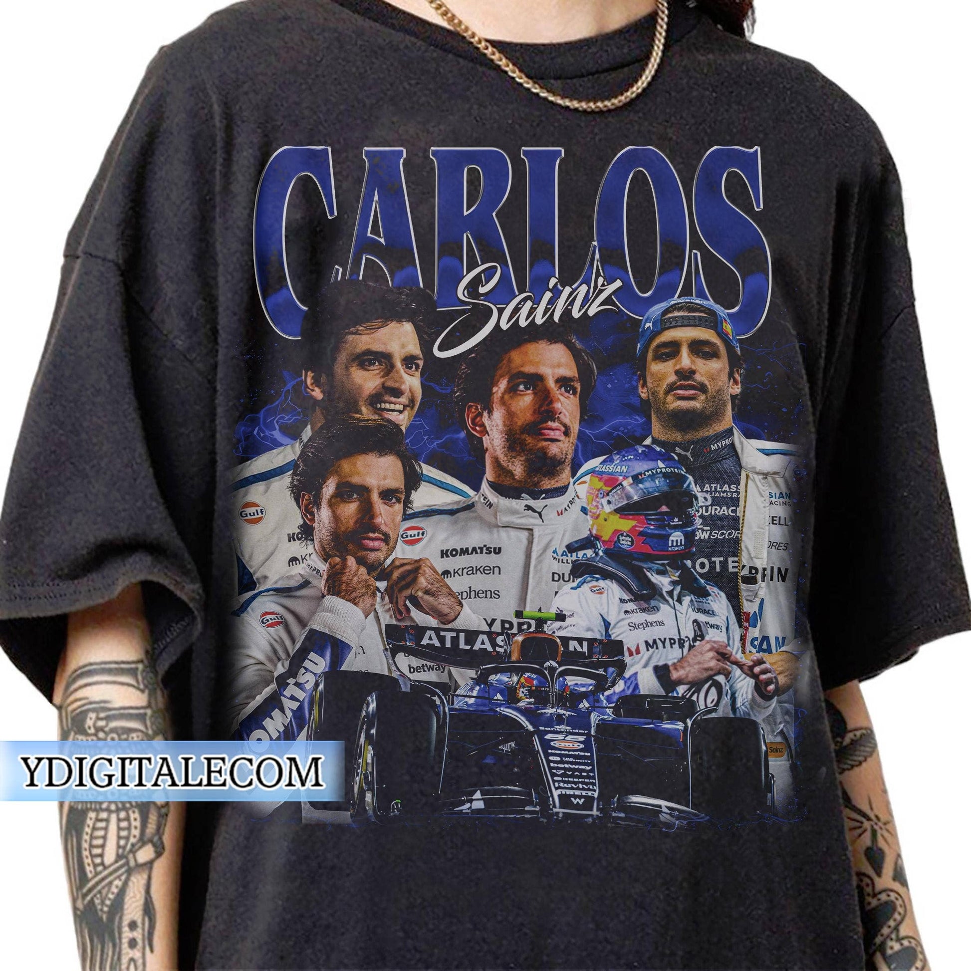 Vintage 90S Car.Los Saiinz Racing Formula One Tee Unisex T-shirt, Sweatshirt, Hoodie, Long Sleeve Tee - T-Shirt, Sweatshirt, Hoodie