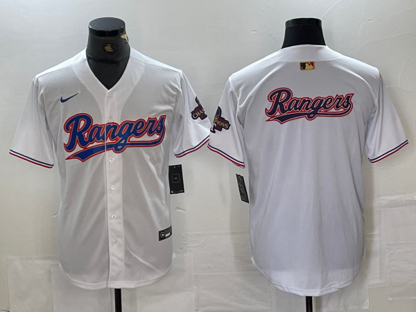 Men's Texas Rangers White 2024 Gold Collection Limited Player Jersey1 baseball jersey product view 1