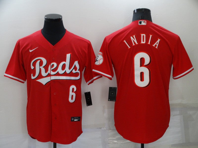 Men's Cincinnati Reds Jonathan India #6 Red Replica Baseball Jersey baseball jersey product view 1