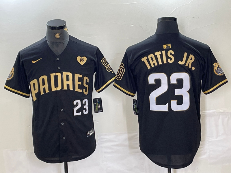 Men's San Diego Padres Fernando Tatis Jr. Black Limited Player Jersey baseball jersey product view 1