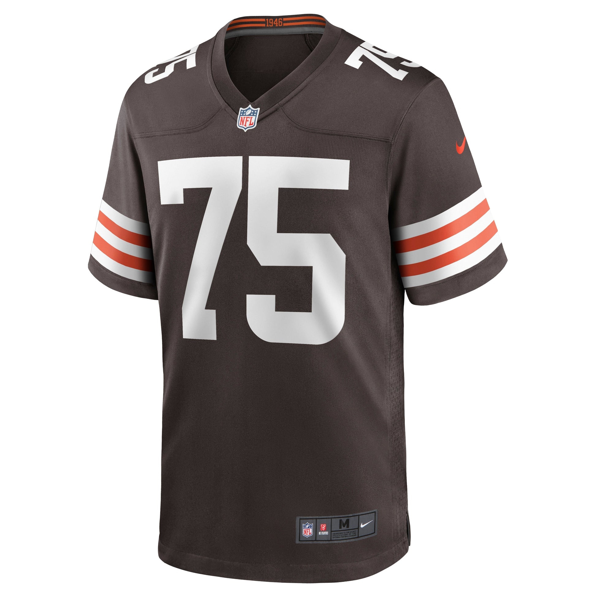 Joel Bitonio Cleveland Browns Game Jersey - Brown football jersey product view 2