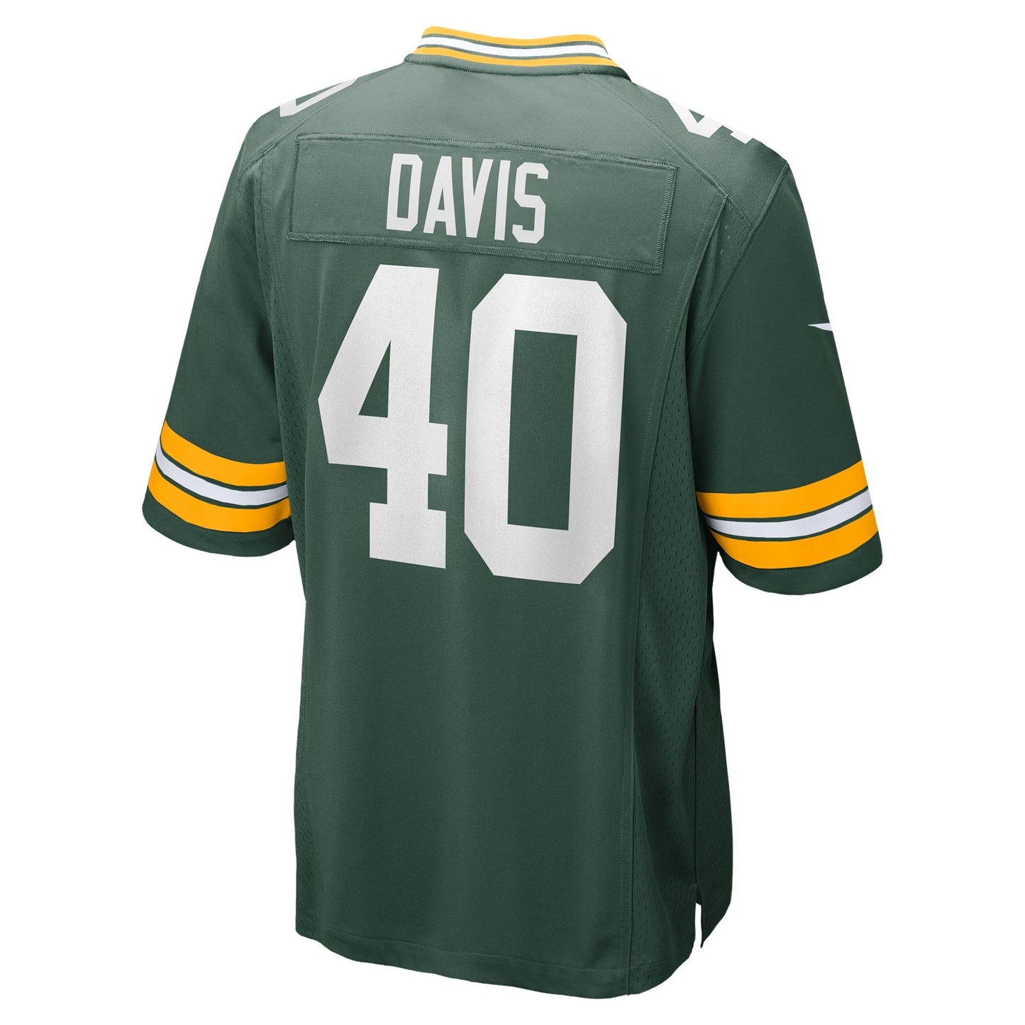 LJ Davis Green Bay Packers Game Jersey - Green football jersey product view 3
