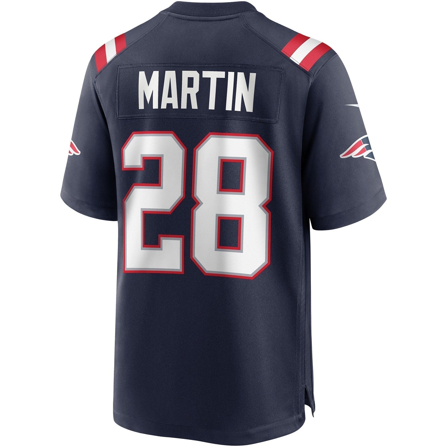 Curtis Martin New England Patriots Game Retired Jersey - Navy football jersey product view 3