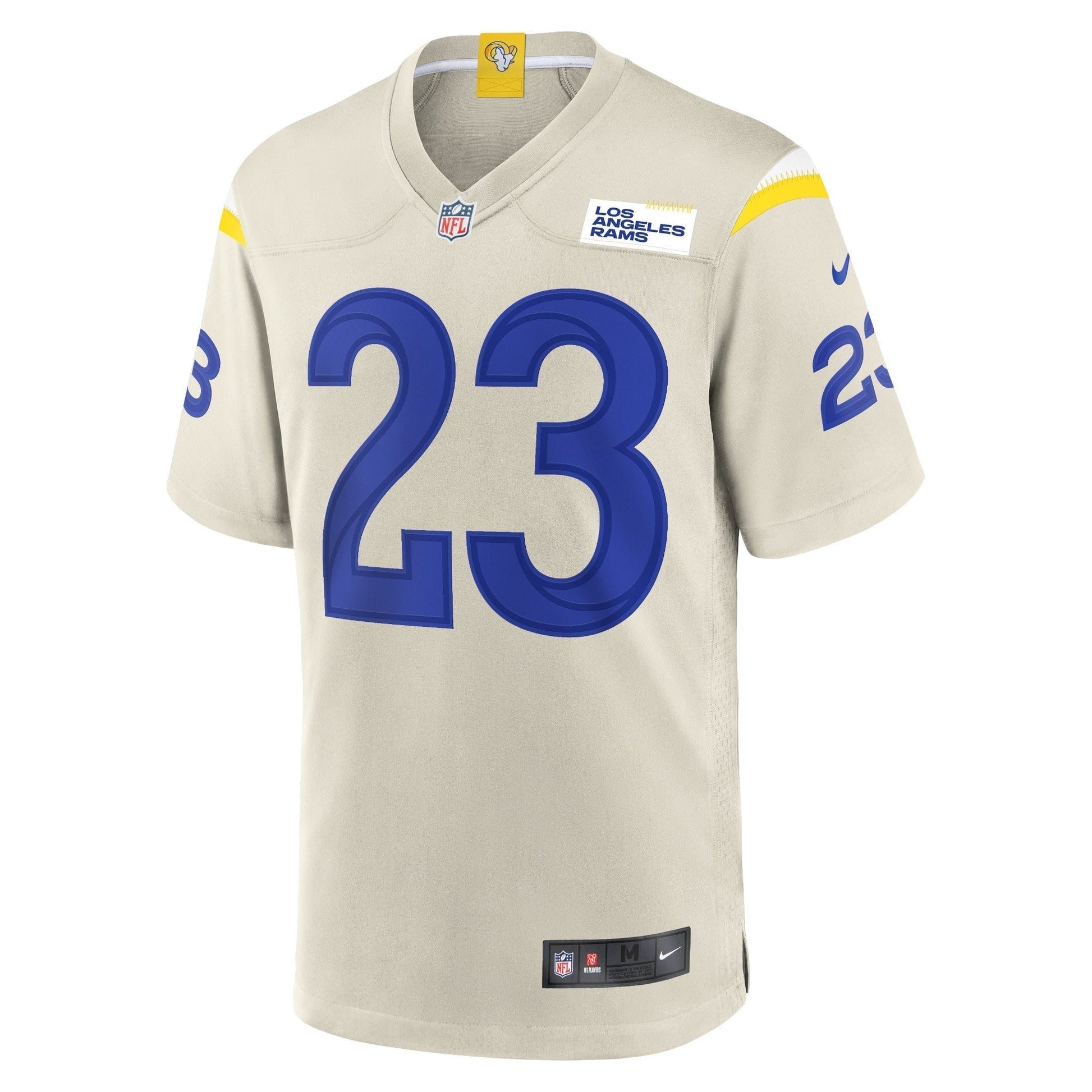 Cam Akers Los Angeles Rams Game Jersey - Bone football jersey product view 2
