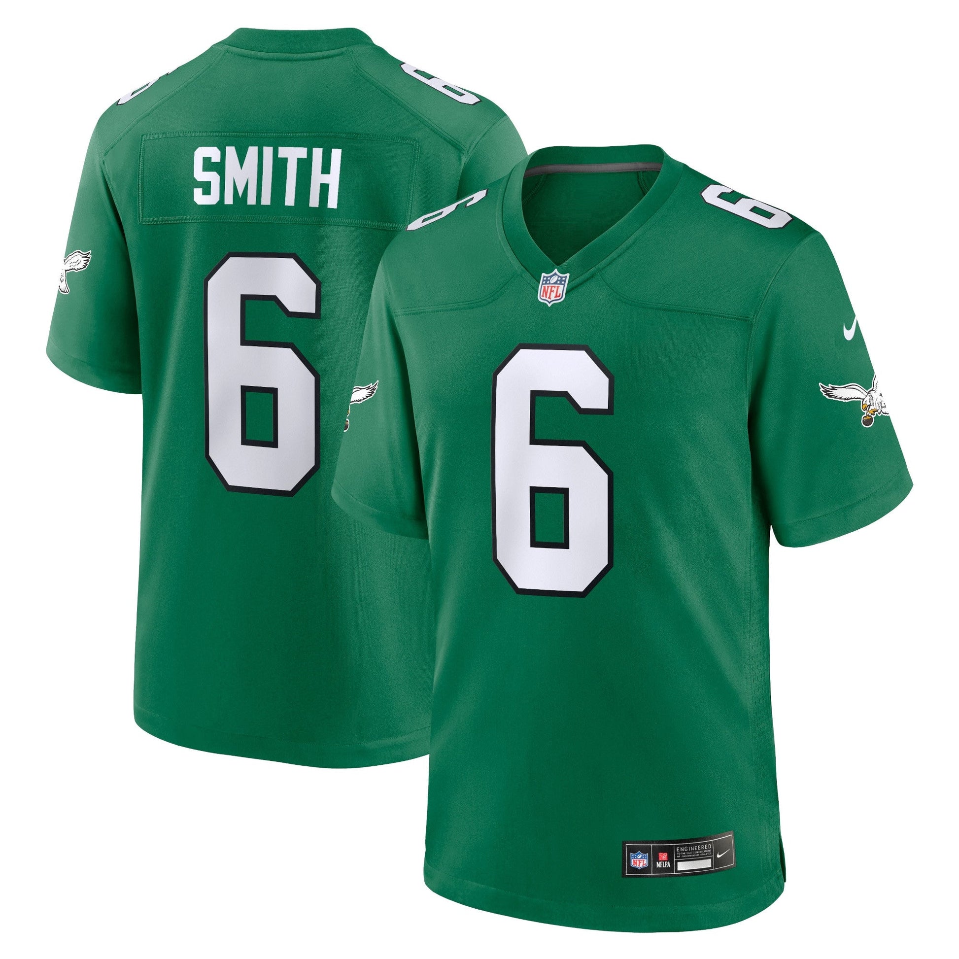 DeVonta Smith Philadelphia Eagles Alternate Game Jersey - Kelly Green football jersey product view 1