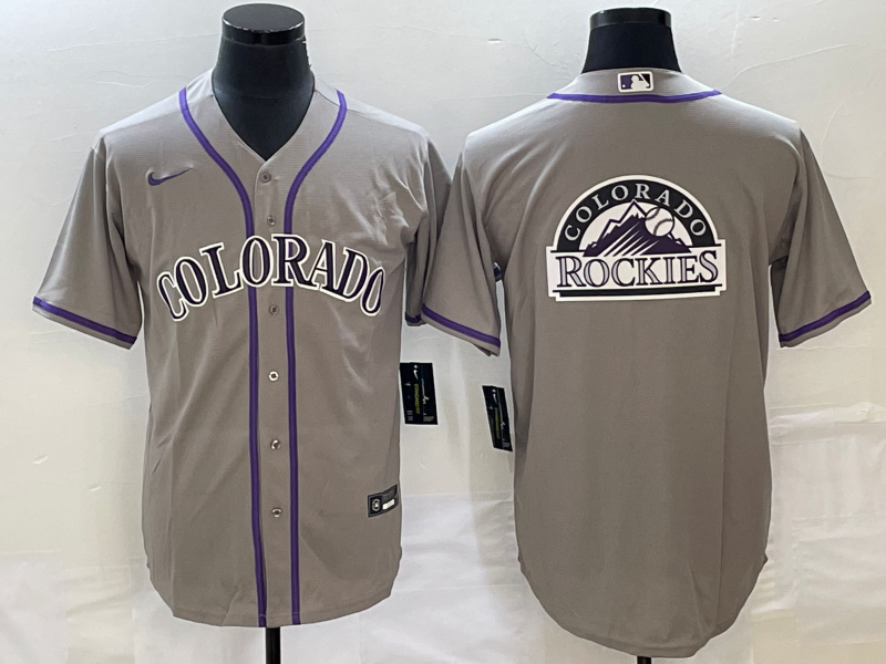 Men's Colorado Rockies Gray Replica Team Jersey baseball jersey product view 1