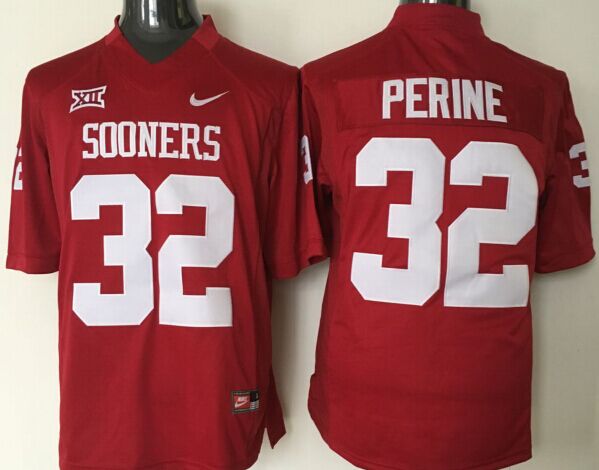 Men's Oklahoma Sooners Samaje Perine Crimson Player Jersey sports jersey product view 1