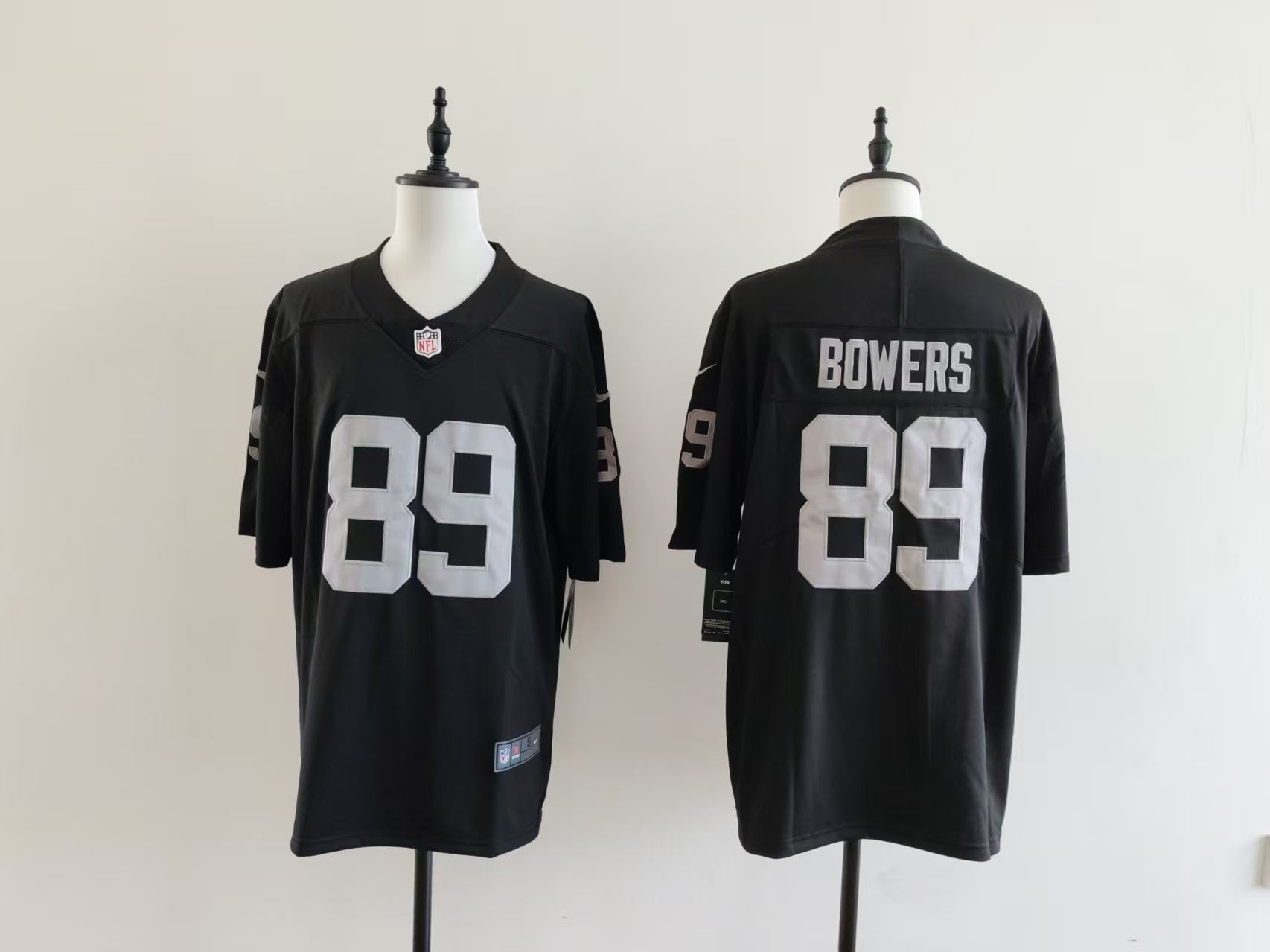 Men's Oakland Raiders Brock Bowers Jersey - Black football jersey product view 1
