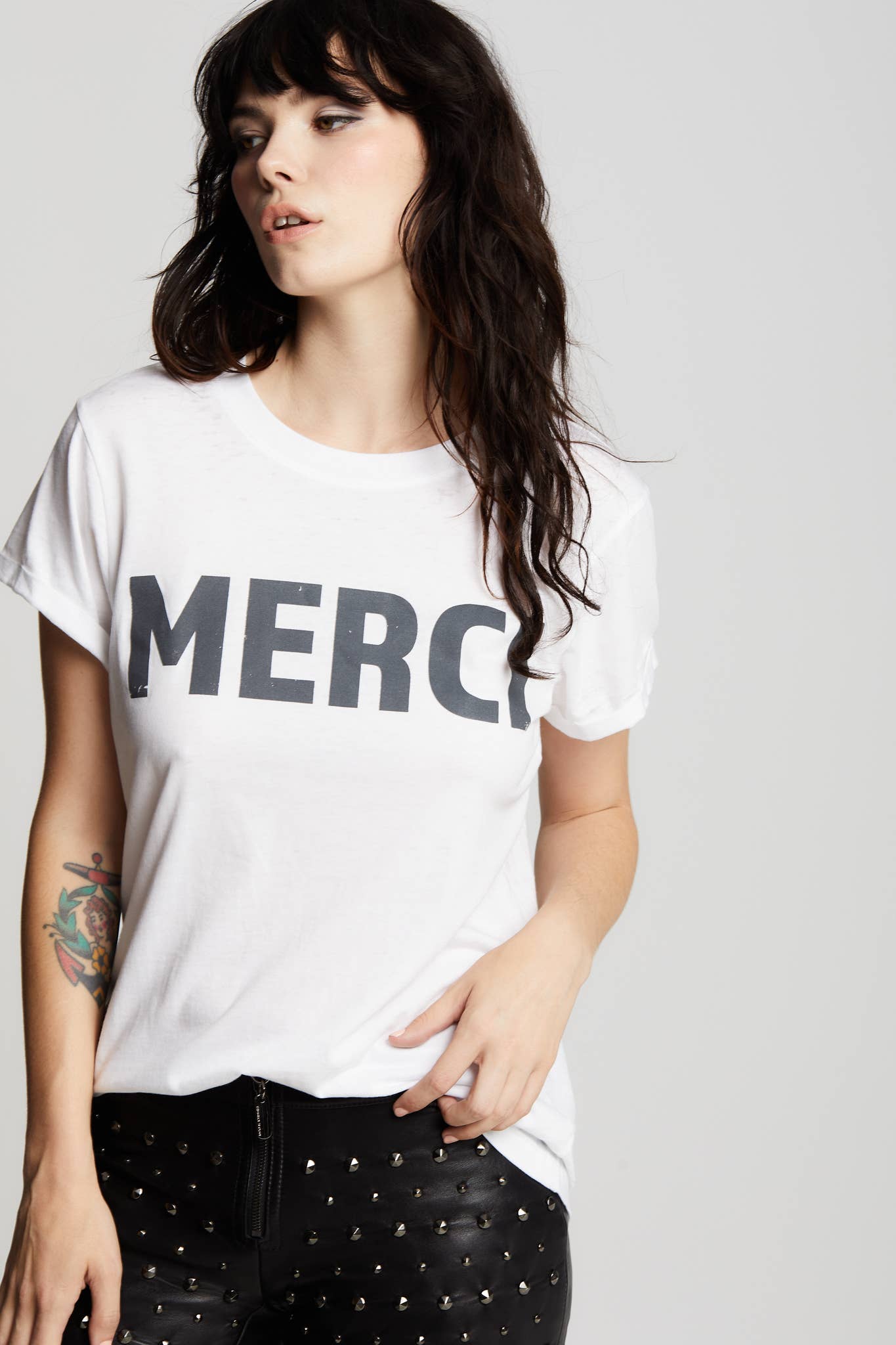 2192 - Merci Burn Out Tee White Unisex T-shirt, Sweatshirt, Hoodie, Long Sleeve Tee - T-Shirt, Sweatshirt, Hoodie