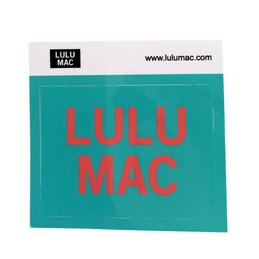 Lulu Mac Decal/Sticker-Turquoise/Orange Unisex T-shirt, Sweatshirt, Hoodie, Long Sleeve Tee - T-Shirt, Sweatshirt, Hoodie