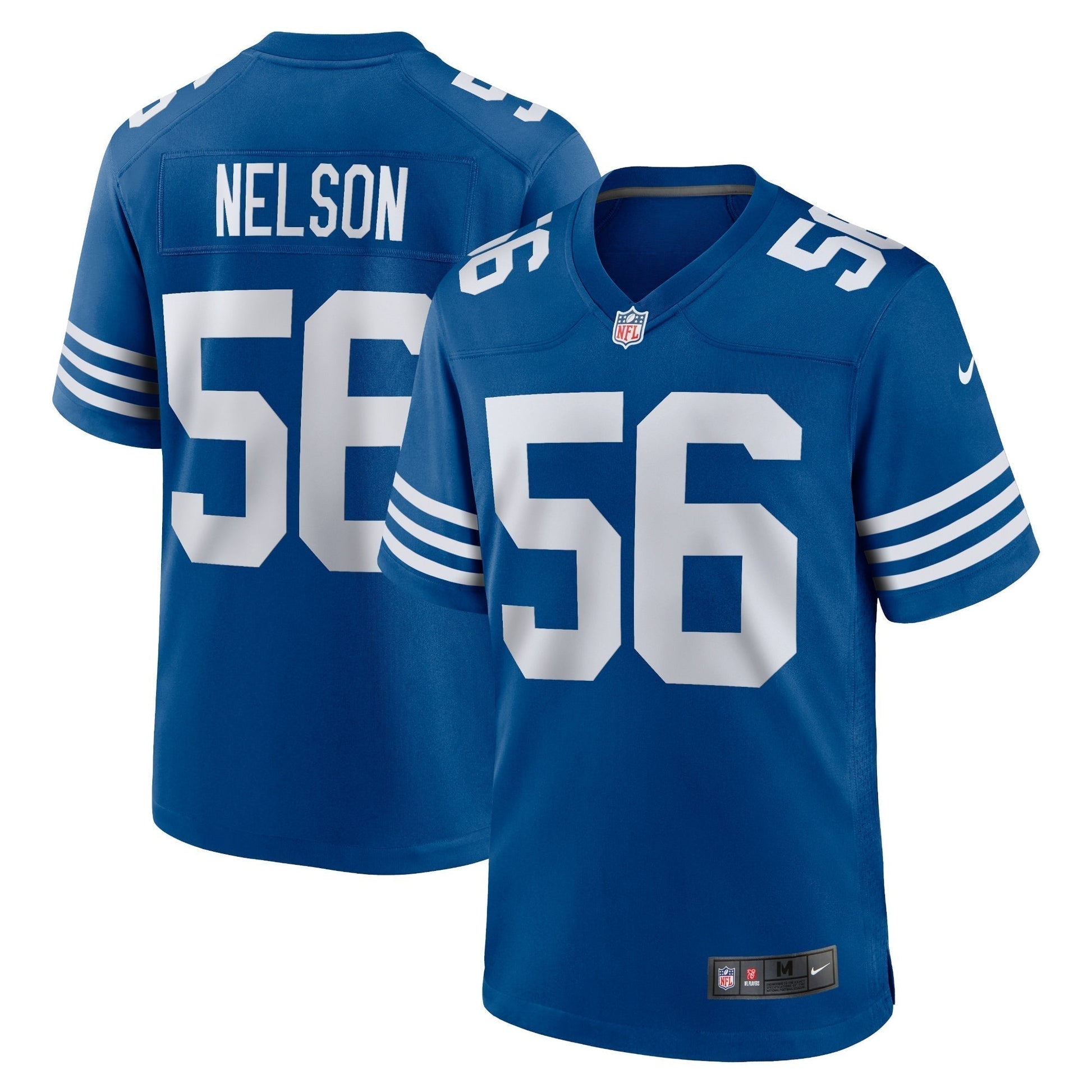 Men's Quenton Nelson Royal Indianapolis Colts Alternate Game Jersey football jersey product view 1
