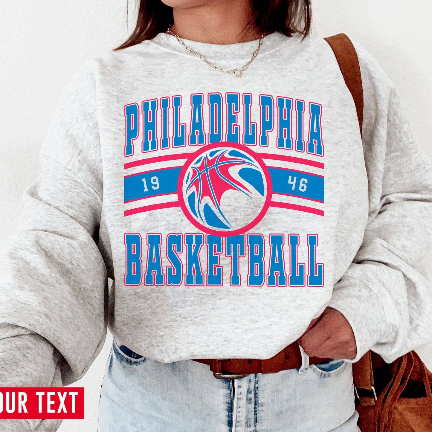 Vintage Philadelphia Basketball Fan Retro 76er Sweatshirt Unisex T-shirt, Sweatshirt, Hoodie, Long Sleeve Tee - T-Shirt, Sweatshirt, Hoodie