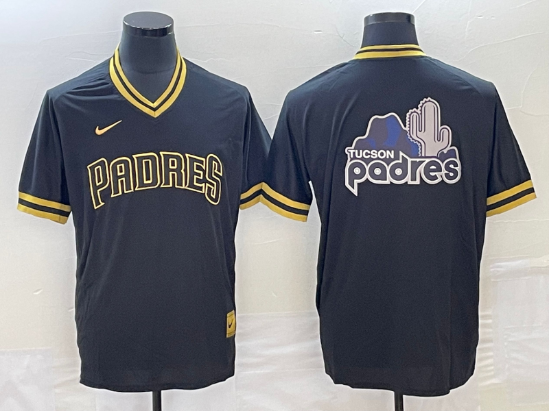 Men's San Diego Padres Black Cooperstown Collection Team Jersey baseball jersey product view 1