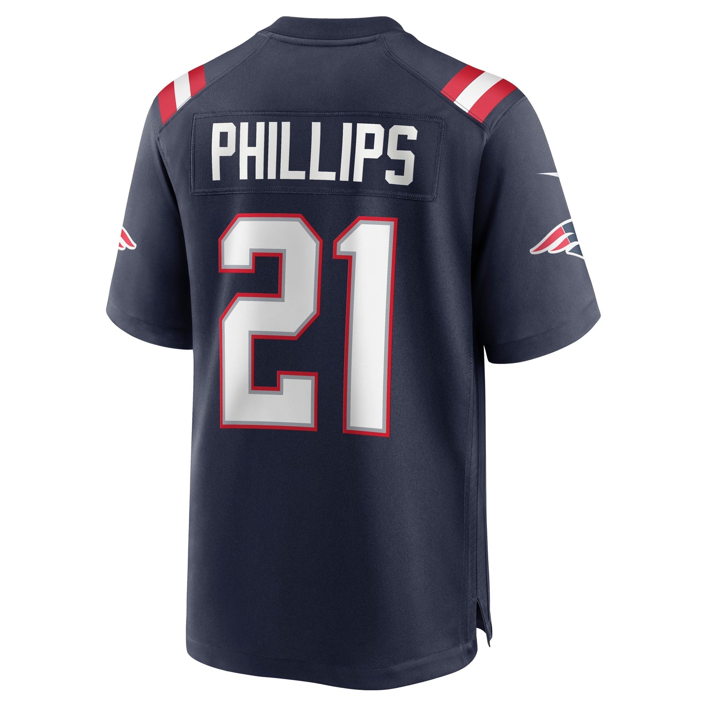 Adrian Phillips New England Patriots Game Jersey - Navy football jersey product view 3