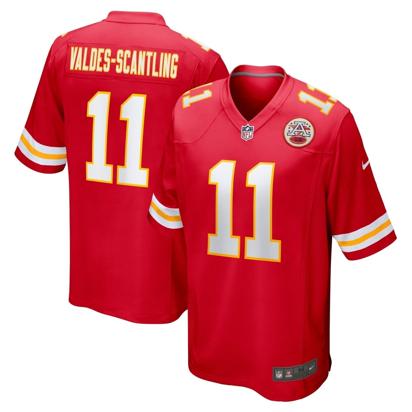 Marquez Valdes-Scantling Kansas City Chiefs Game Jersey - Red football jersey product view 1