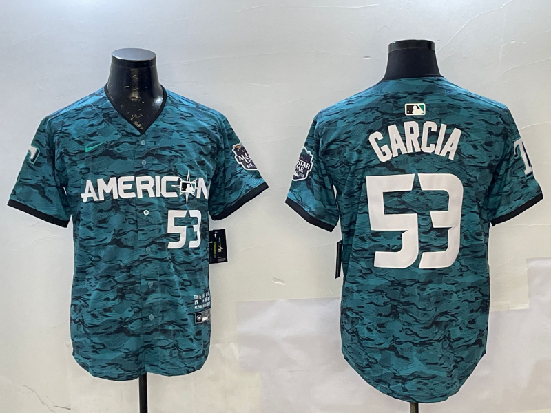 Men's American League Adolis Garcia #53 Teal 2023 MLB All-Star Game Limited Player Jersey1 baseball jersey product view 1