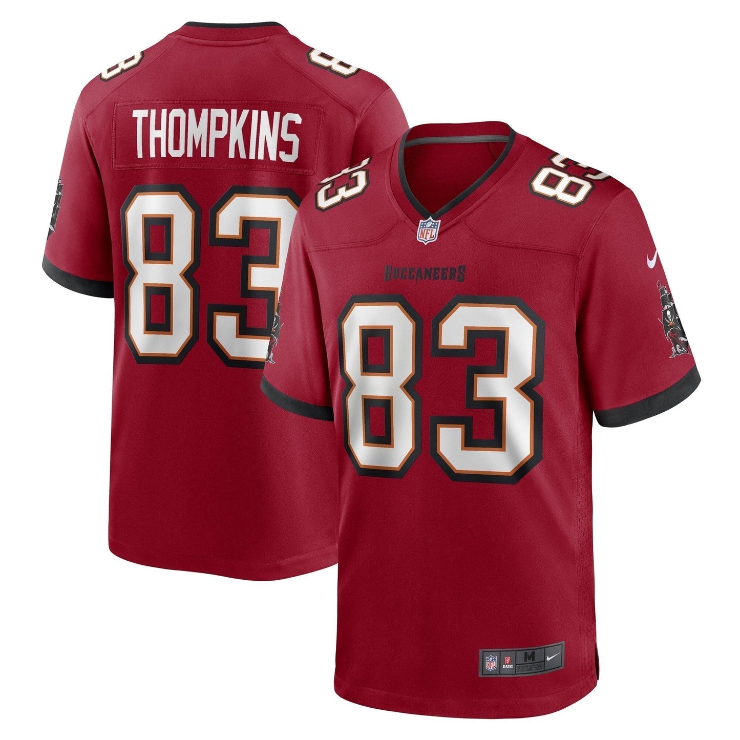 Deven Thompkins Tampa Bay Buccaneers Game Jersey - Red football jersey product view 1