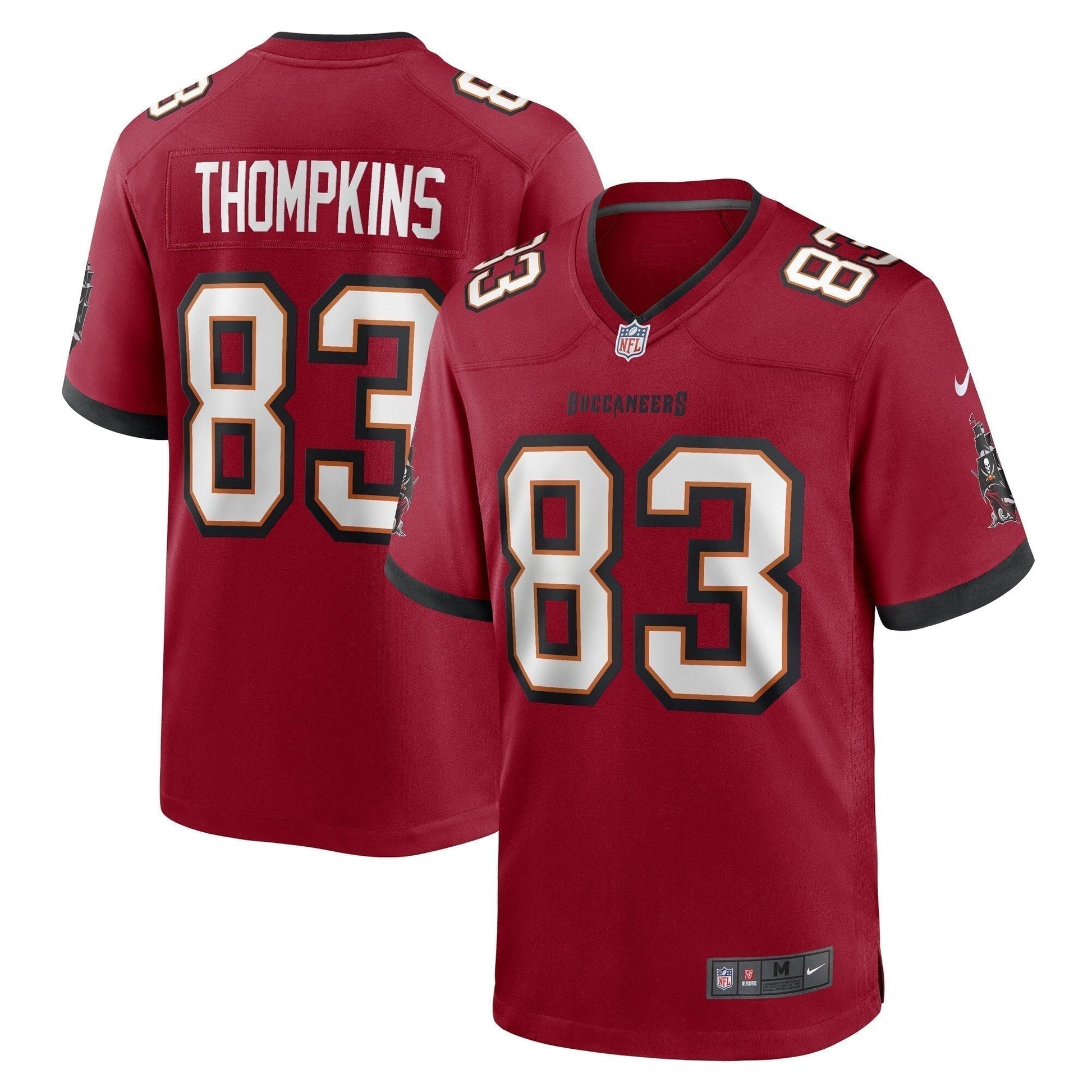 Deven Thompkins Tampa Bay Buccaneers Game Jersey - Red football jersey product view 1