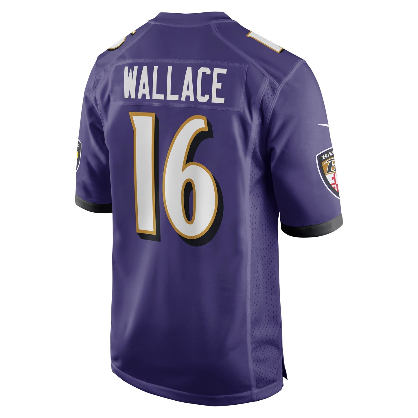 Baltimore Ravens Tylan Wallace Purple Game Jersey football jersey product view 3