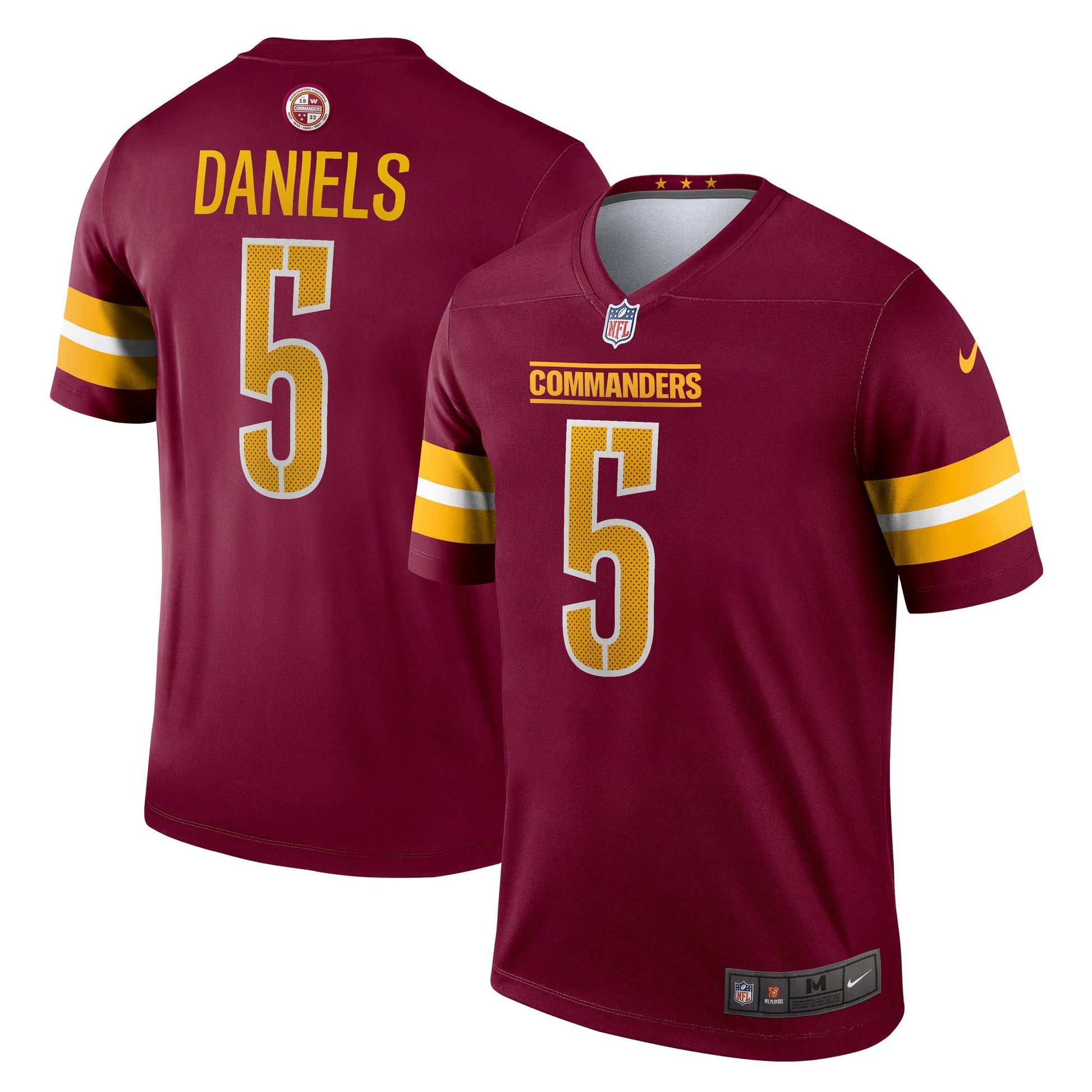 Washington Commanders Jayden Daniels Burgundy Legend Player Performance Top football jersey product view 1