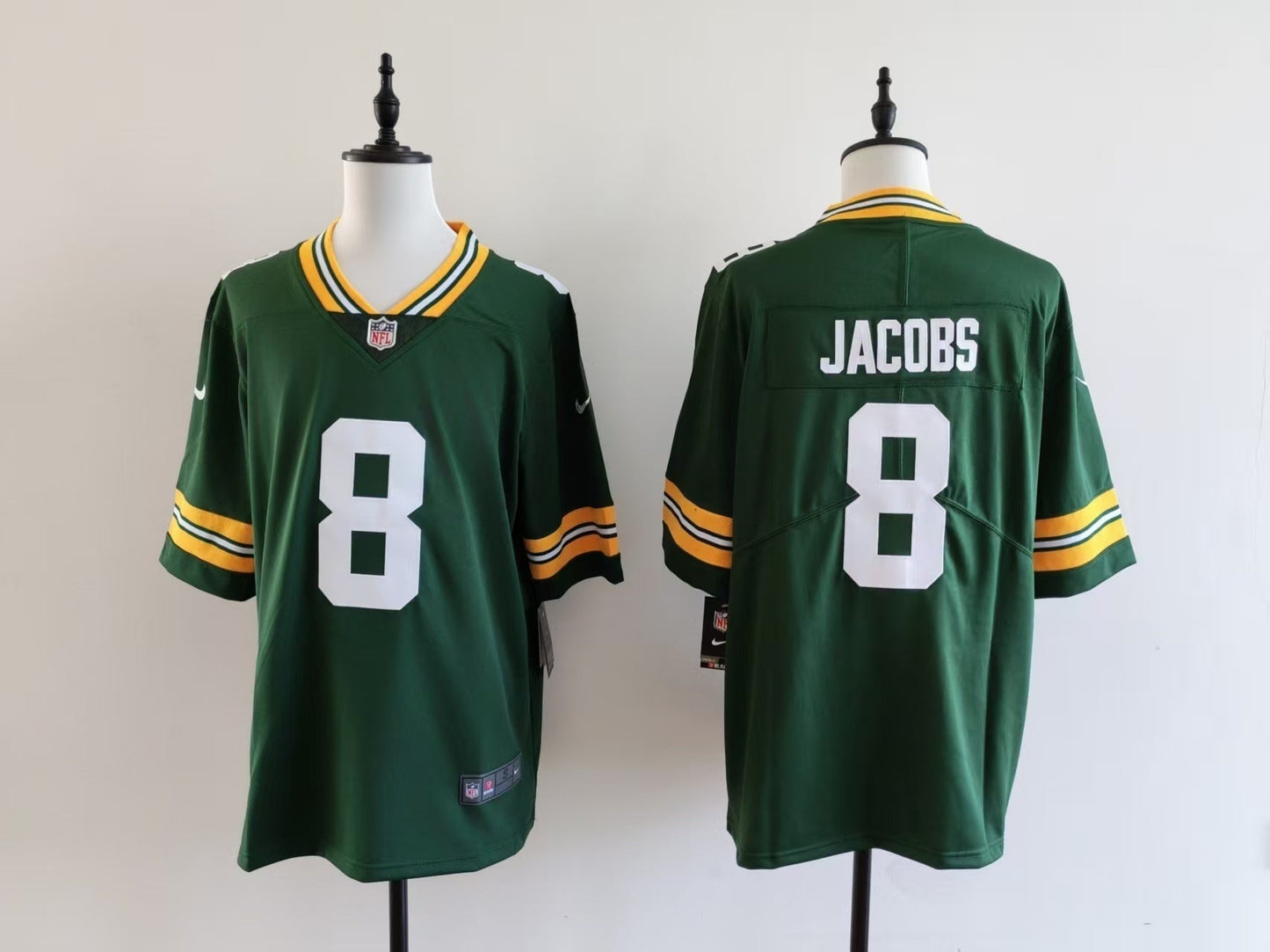 Men's Green Bay Packers Josh Jacobs Jersey - Green football jersey product view 1