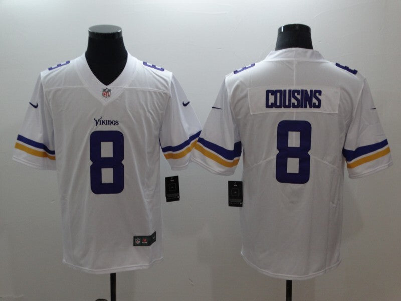 Men's Minnesota Vikings Kirk Cousins Jersey - White#8 football jersey product view 1