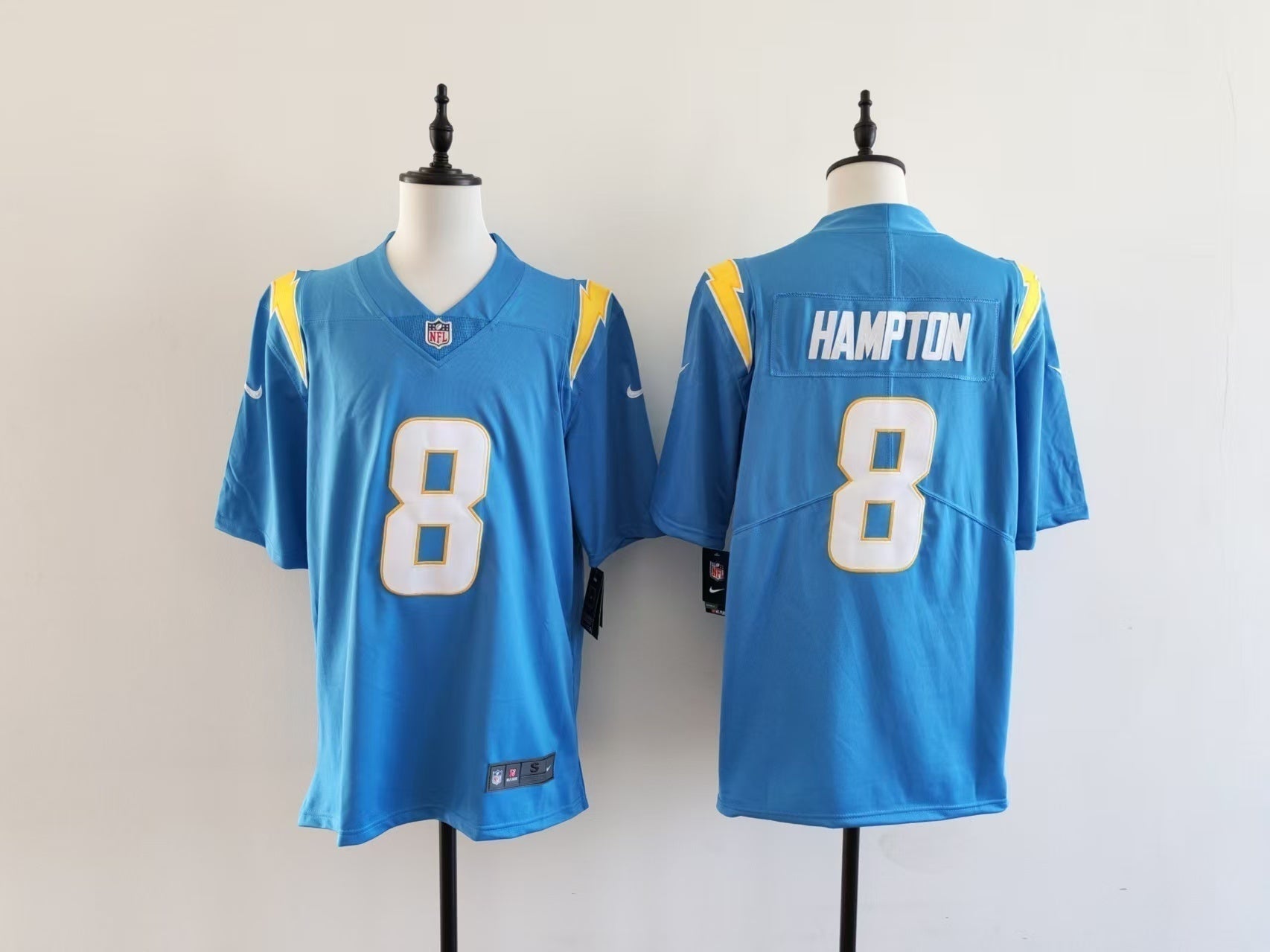 Men's San Diego Chargers Omarion Hampton Jersey#8 football jersey product view 1