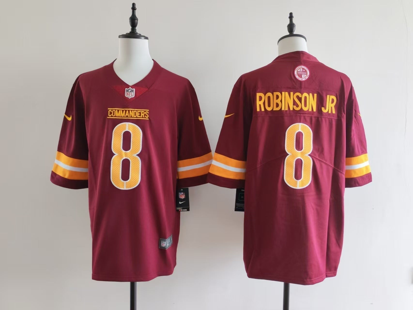 Men's Washington Redskins Brian Robinson Jr Jersey-Red football jersey product view 1