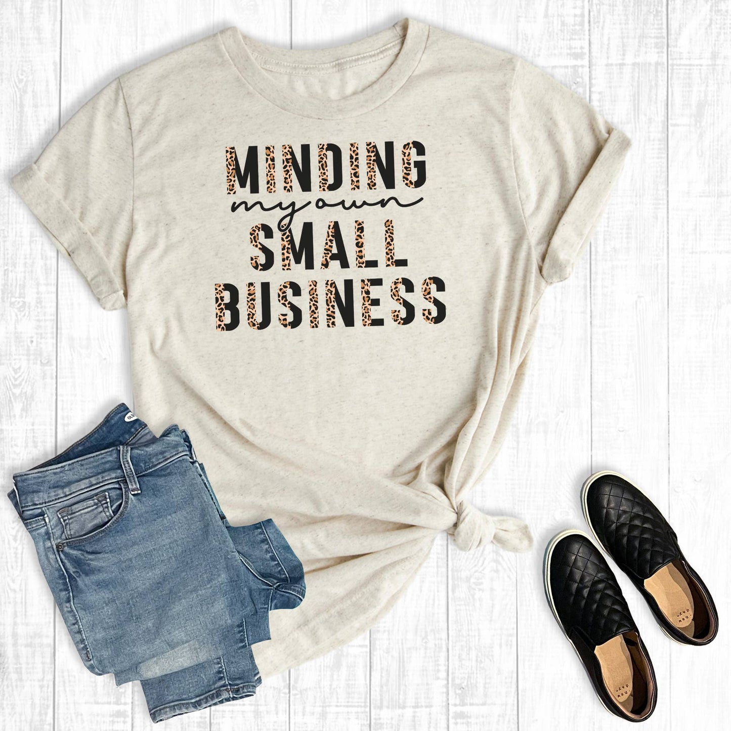 Leopard Minding My Own Small Business Unisex T-shirt, Sweatshirt, Hoodie, Long Sleeve Tee - T-Shirt, Sweatshirt, Hoodie