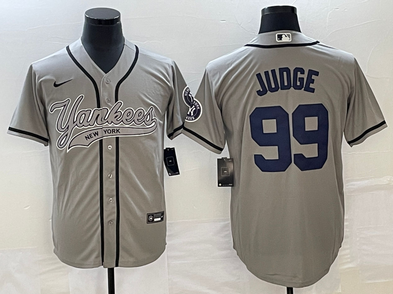 Men's New York Yankees Aaron Judge #99 Gray Player Jersey Joint Edition baseball jersey product view 1