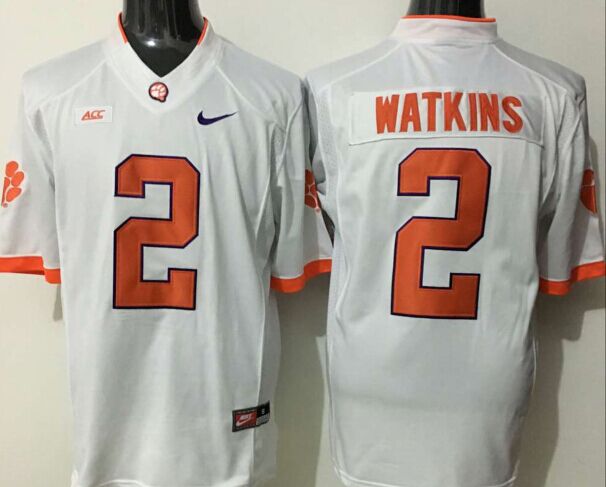 Men's Clemson Tigers Sammy Watkins #2 White Game Jersey sports jersey product view 1