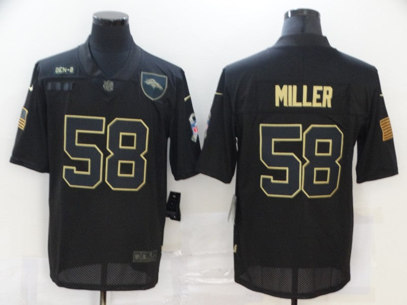 Men's Denver Broncos Von Miller #58 Black Game Player Jersey1 football jersey product view 1