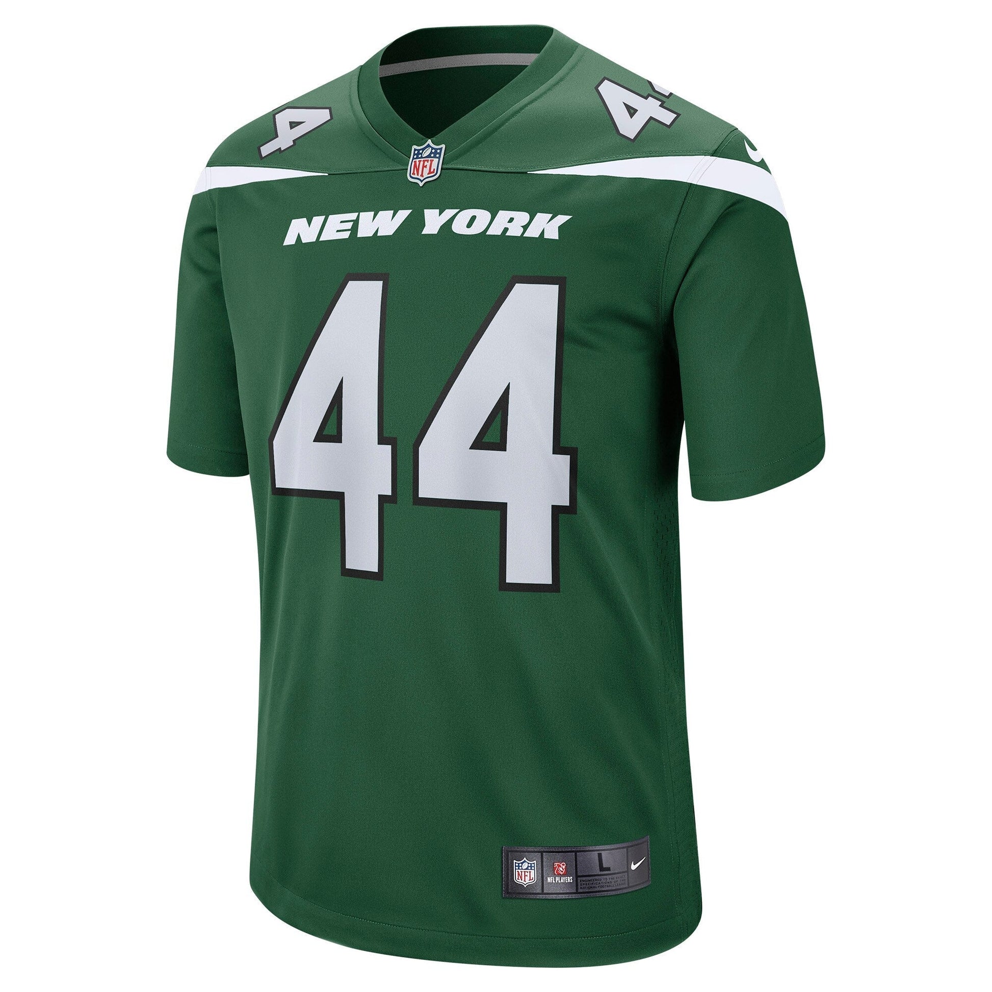Jamien Sherwood New York Jets Game Jersey - Gotham Green football jersey product view 2