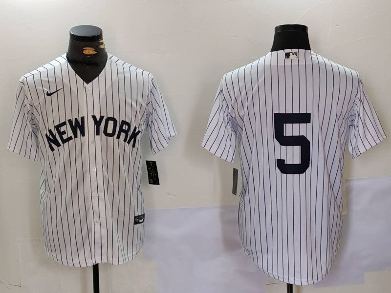 Men's New York Yankees Joe Dimaggio #5 White Limited Player Jersey1 baseball jersey product view 1