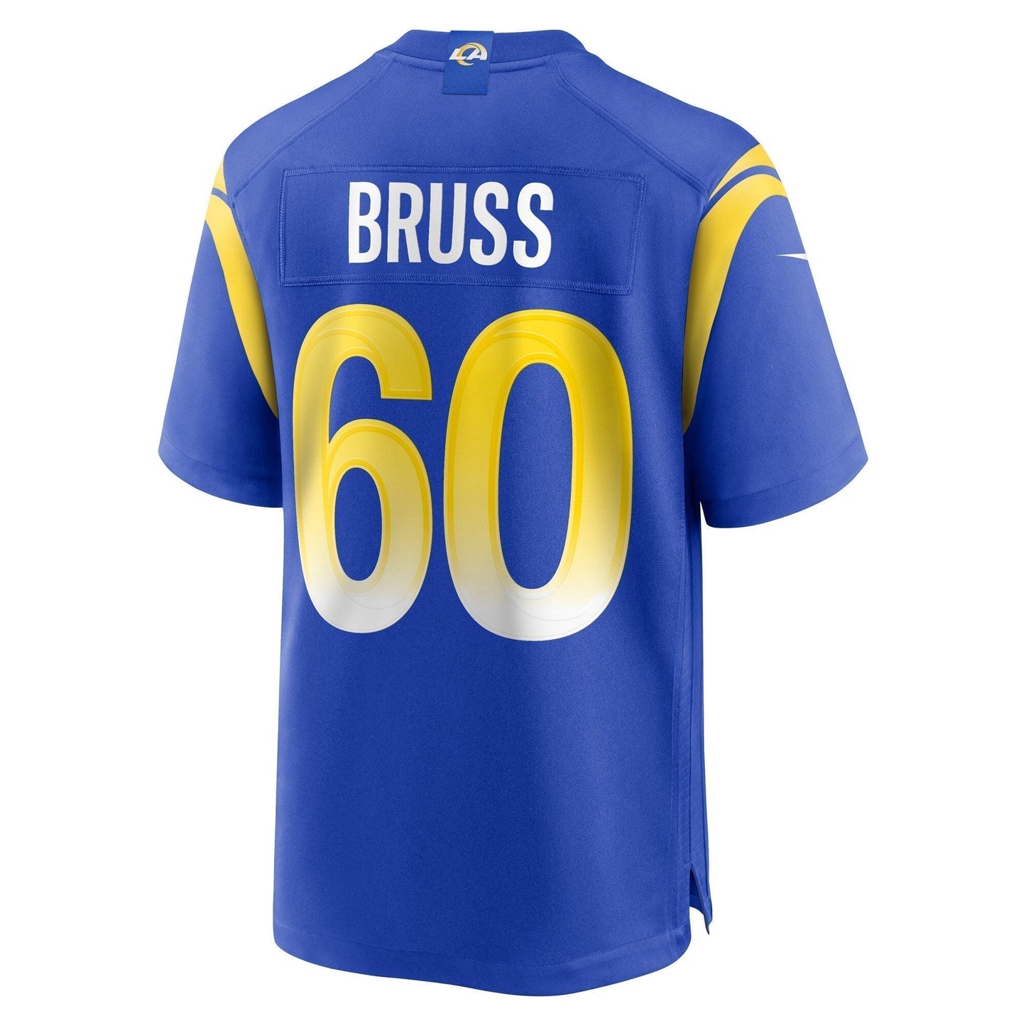 Logan Bruss Los Angeles Rams Game Jersey - Royal football jersey product view 3