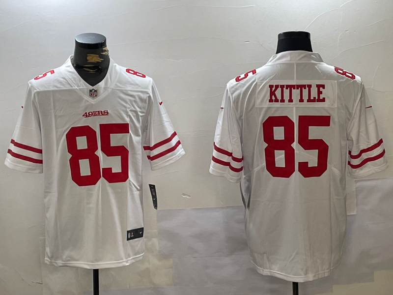 Men's San Francisco 49ers George Kittle White Game Jersey football jersey product view 1