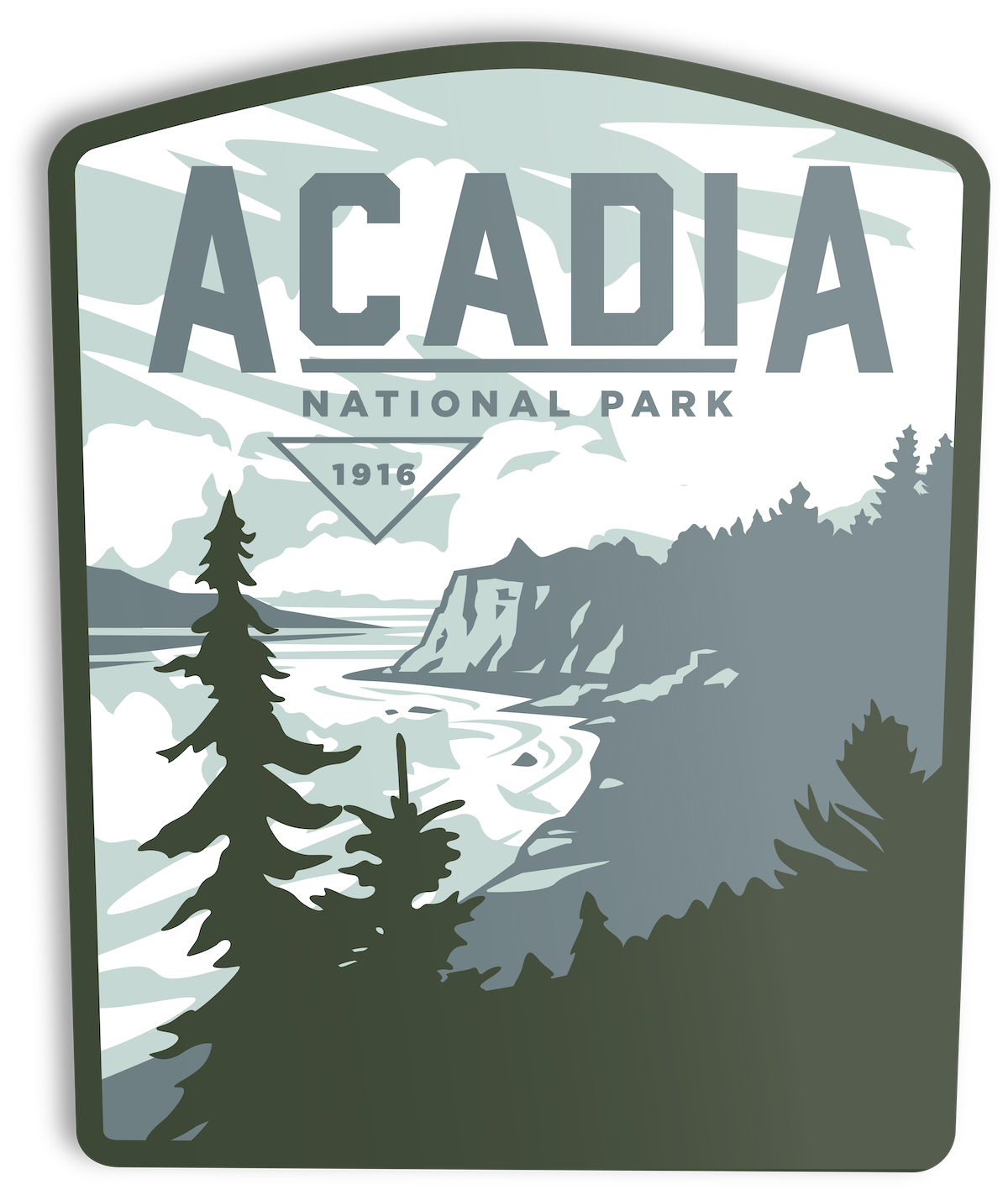Acadia National Park Sticker Unisex T-shirt, Sweatshirt, Hoodie, Long Sleeve Tee - T-Shirt, Sweatshirt, Hoodie