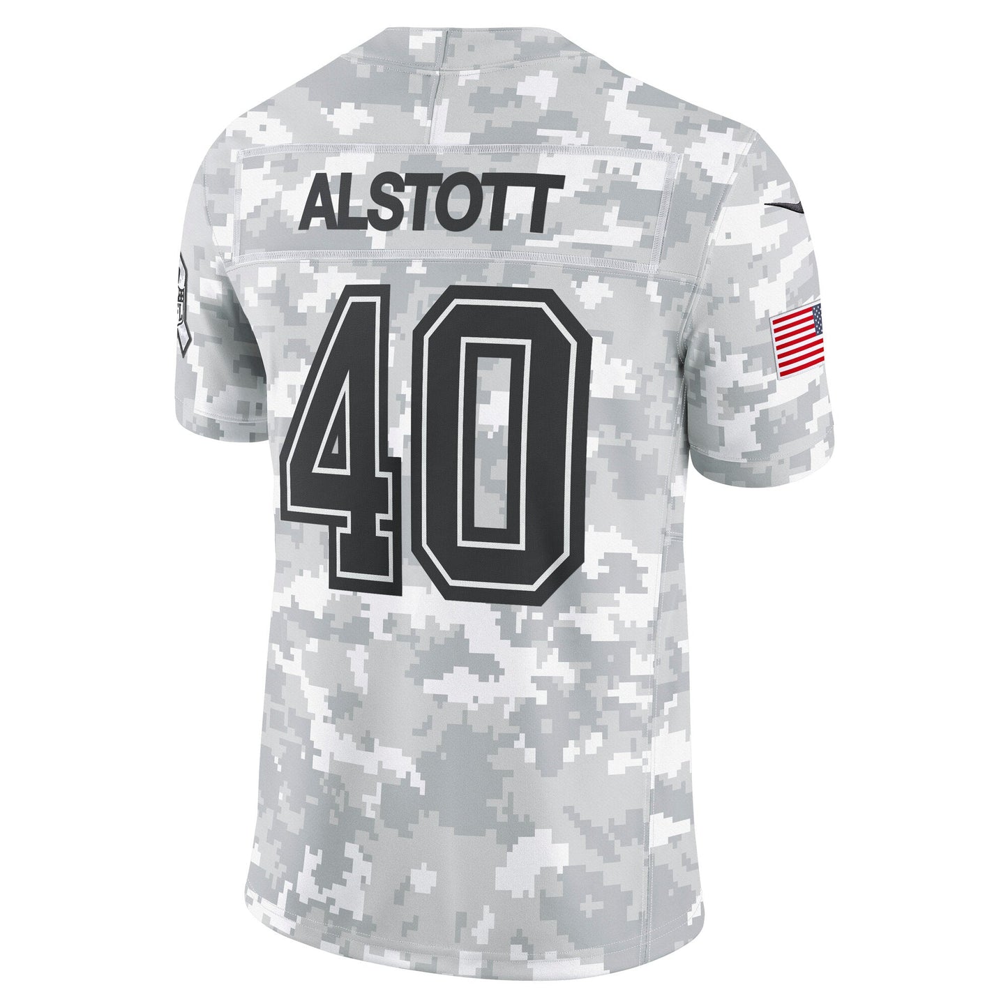 Mike Alstott Tampa Bay Buccaneers 2024 Salute to Service Retired Limited Jersey - Arctic Camo football jersey product view 3