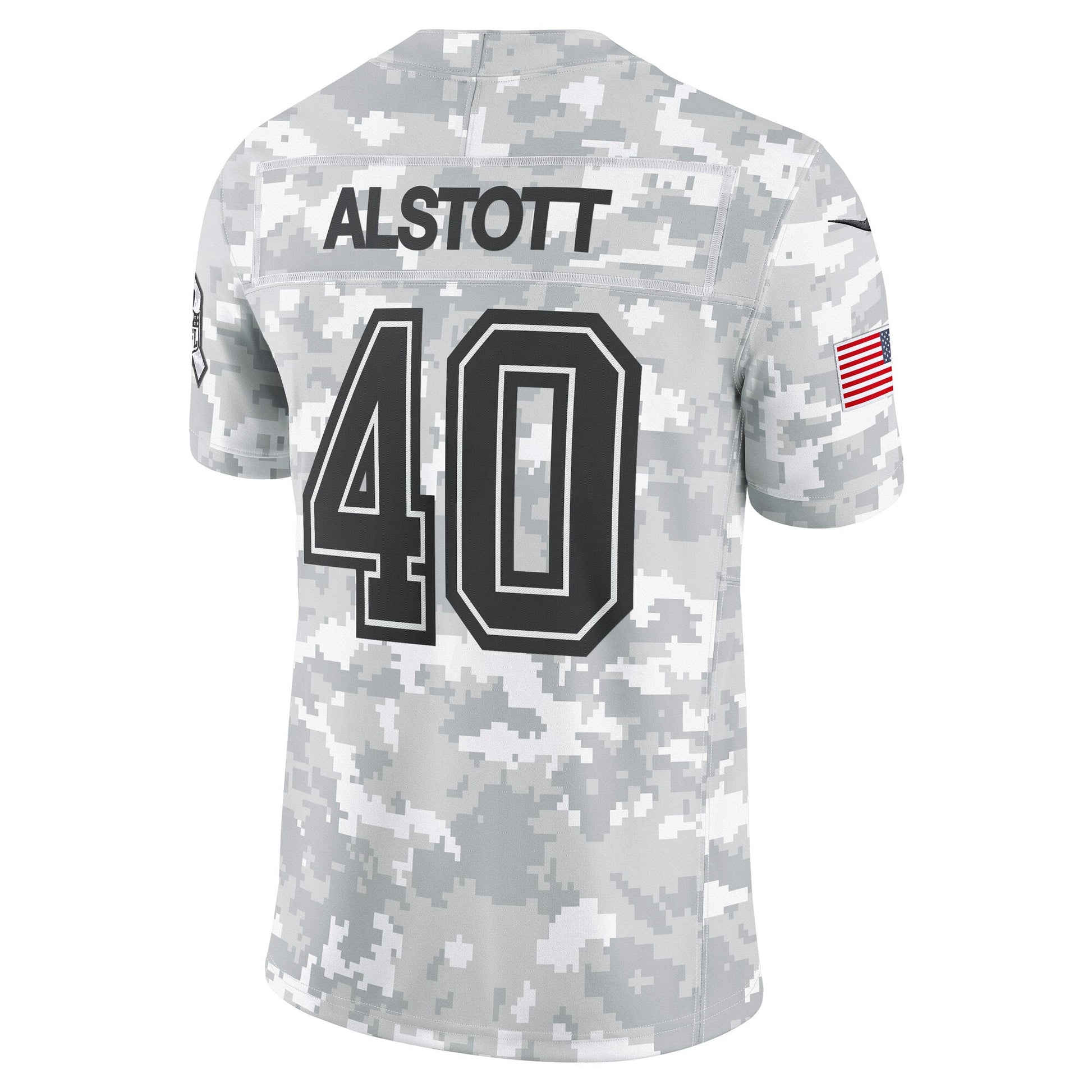 Mike Alstott Tampa Bay Buccaneers 2024 Salute to Service Retired Limited Jersey - Arctic Camo football jersey product view 3