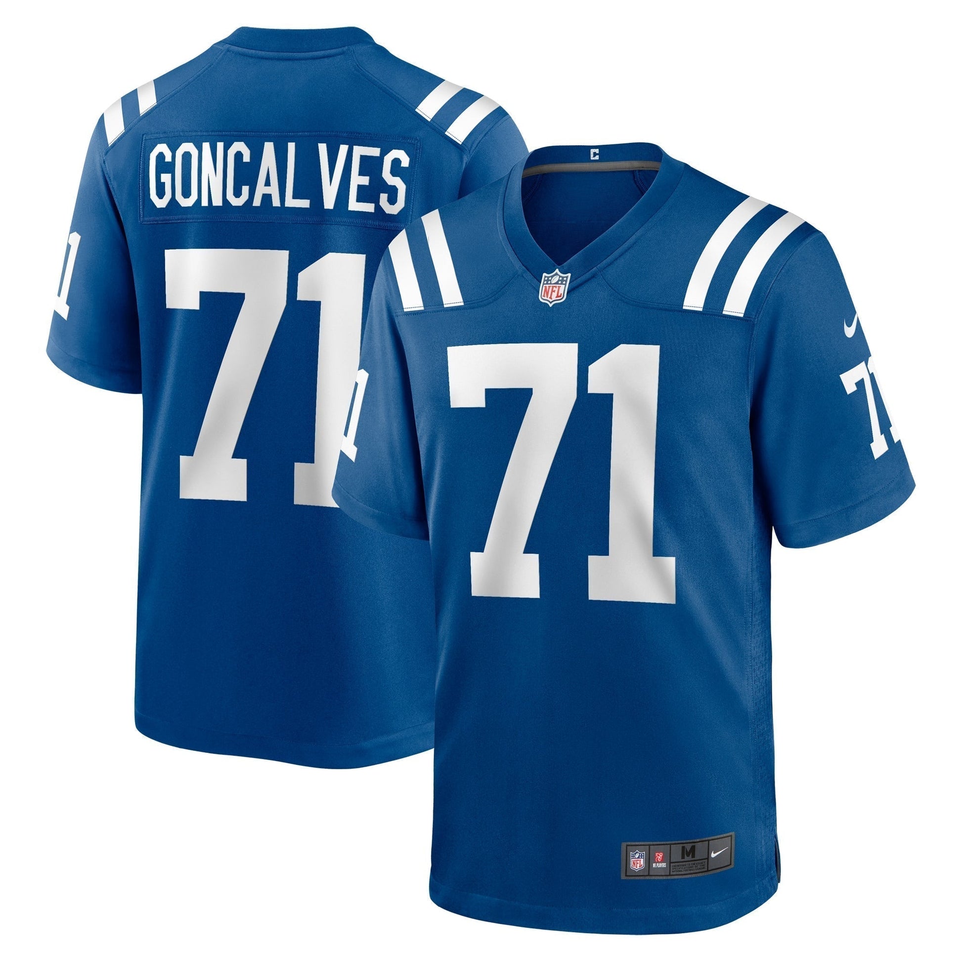 Matt Goncalves Indianapolis Colts Game Jersey - Royal football jersey product view 1