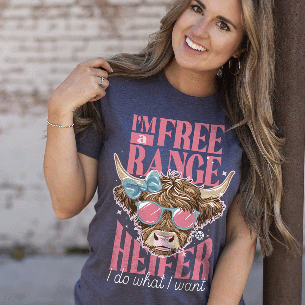 2770 Free Range - Heather Navy Unisex T-shirt, Sweatshirt, Hoodie, Long Sleeve Tee - T-Shirt, Sweatshirt, Hoodie