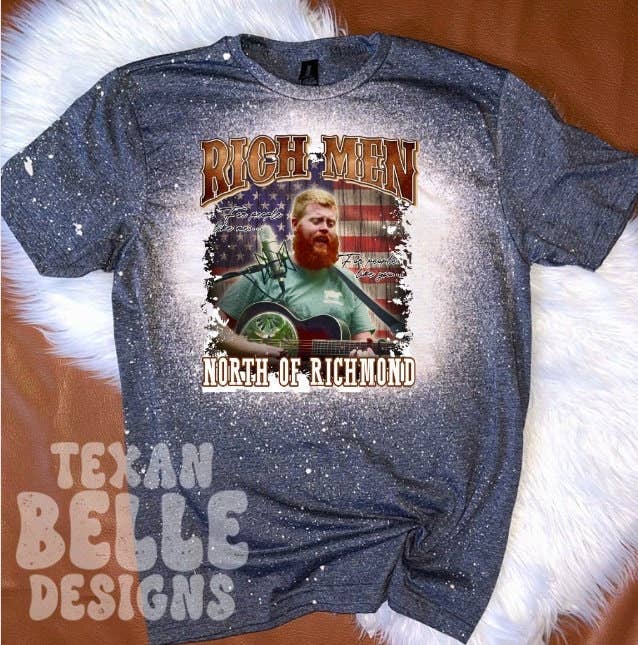 Oliver Anthony Bleached T-Shirt - Rich Men North of Richmond Unisex T-shirt, Sweatshirt, Hoodie, Long Sleeve Tee - T-Shirt, Sweatshirt, Hoodie